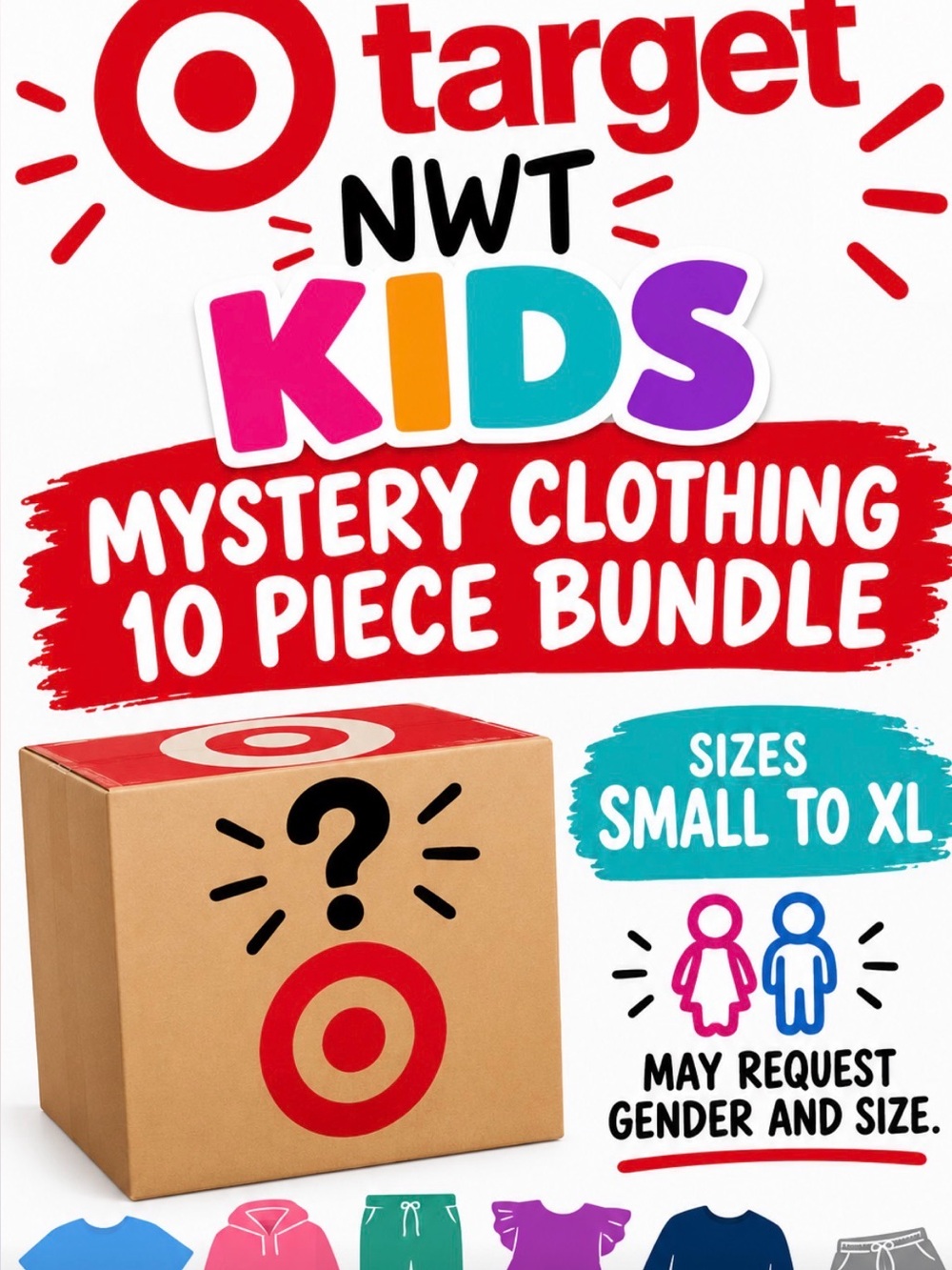 Target Kids Mystery Clothing 10-Piece Bundle - Multicolor